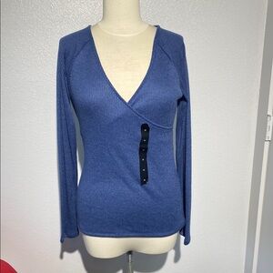 Banana Republic Blue V-Neck Sweater